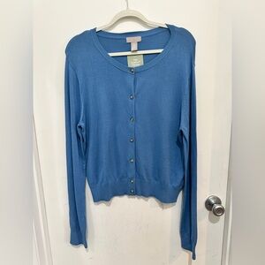 H&M Blue Button Down Cardigan